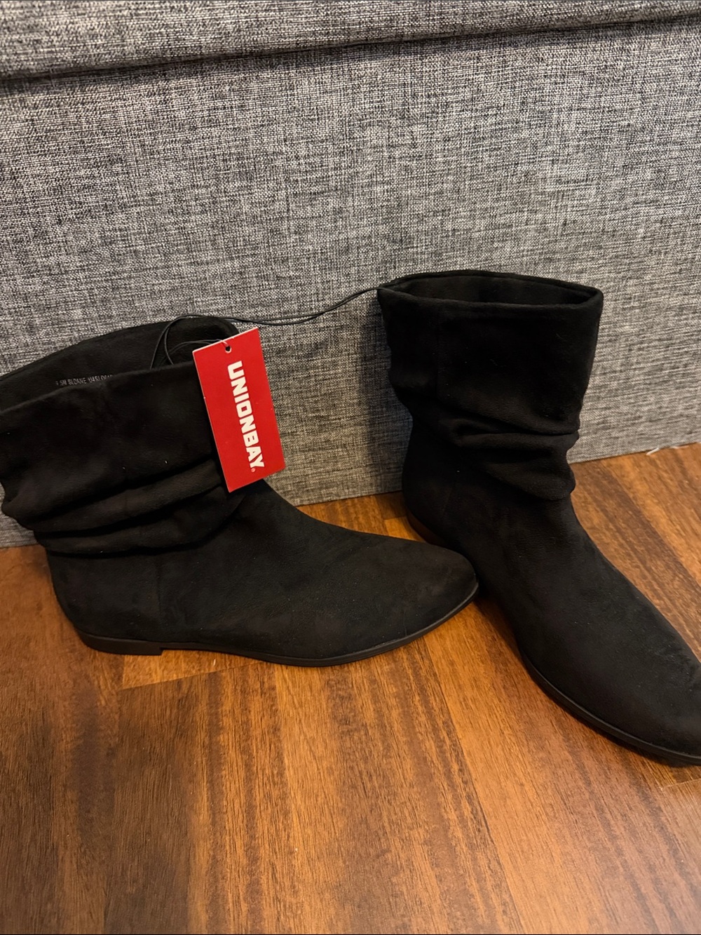 UNIONBAY Black Slouch Ankle Booties